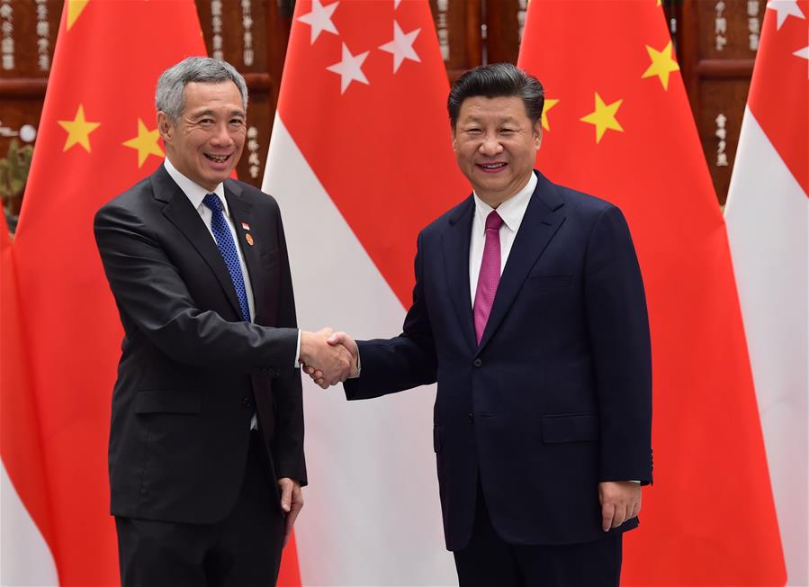 (G20 SUMMIT)CHINA-HANGZHOU-XI JINPING-SINGAPORE-LEE HSIEN LOONG-MEETING (CN)