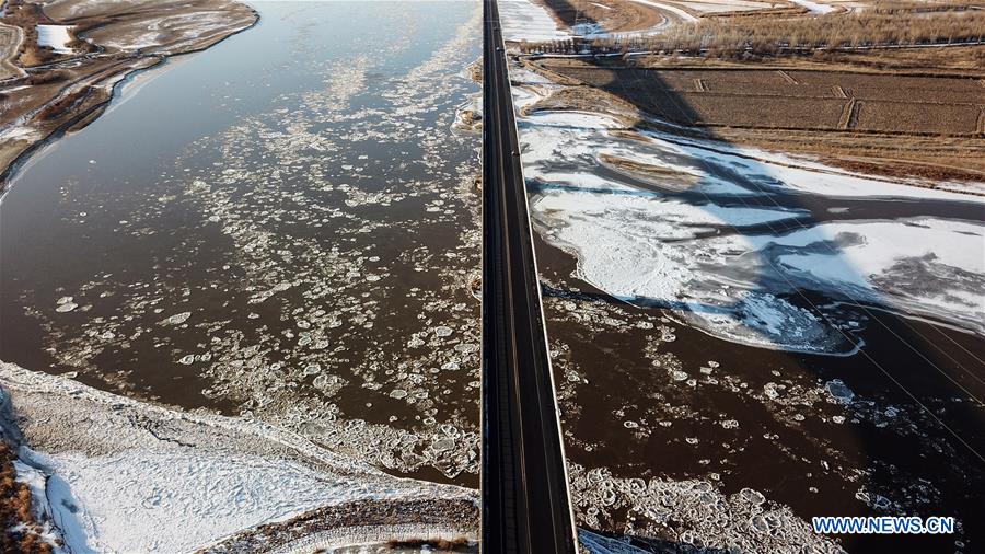 CHINA-NINGXIA-YELLOW RIVER-ICE JAM (CN)