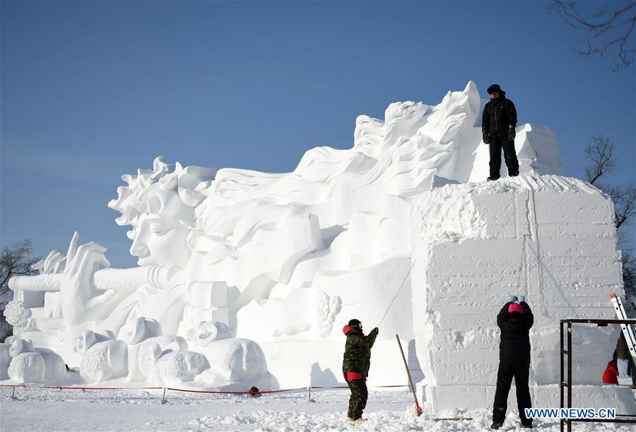 CHINA-HARBIN-SNOW SCULPTURE-COMPETITION (CN)