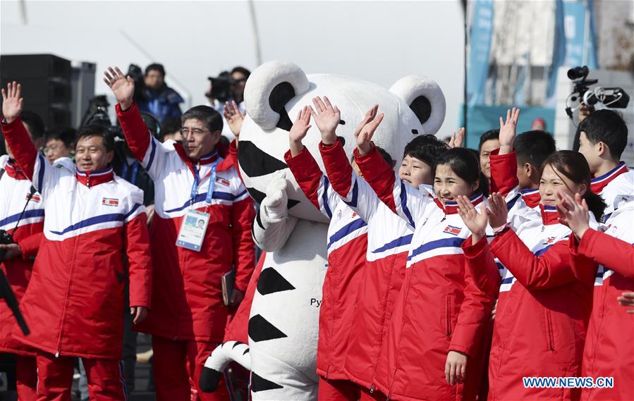 (SP)OLY-SOUTH KOREA-PYEONGCHANG-TEAM WELCOME CEREMONY-DPRK