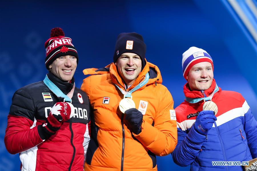 (SP)OLY-SOUTH KOREA-PYEONGCHANG-SPEED SKATING-MEN'S 5000M-MEDAL CEREMONY