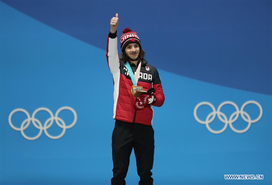 (SP)OLY-SOUTH KOREA-PYEONGCHANG-SHORT TRACK-MEN'S 1000M-MEDAL CEREMONY