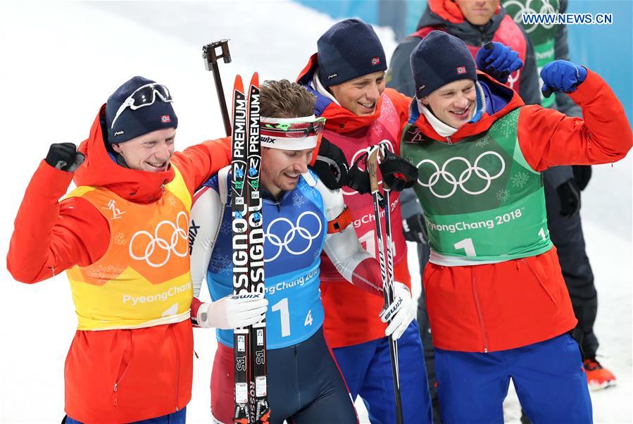 (SP)OLY-SOUTH KOREA-PYEONGCHANG-BIATHLON-MEN'S 4X7.5KM RELAY