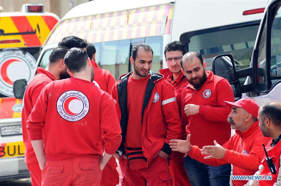 SYRIA-DAMASCUS-COUNTRYSIDE-HUMANITARIAN-CROSSING