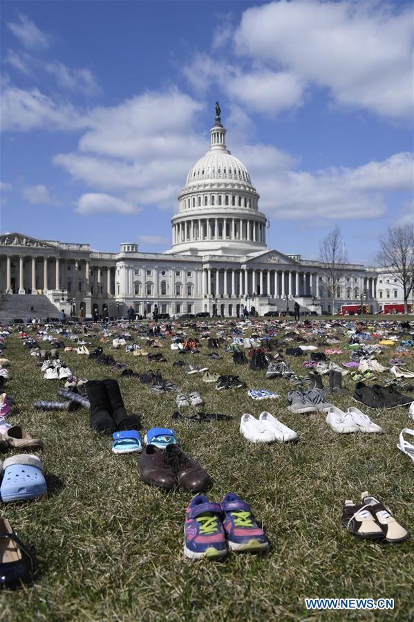 U.S.-WASHINGTON D.C.-SCHOOL SHOOTINGS-PROTEST-SHOES