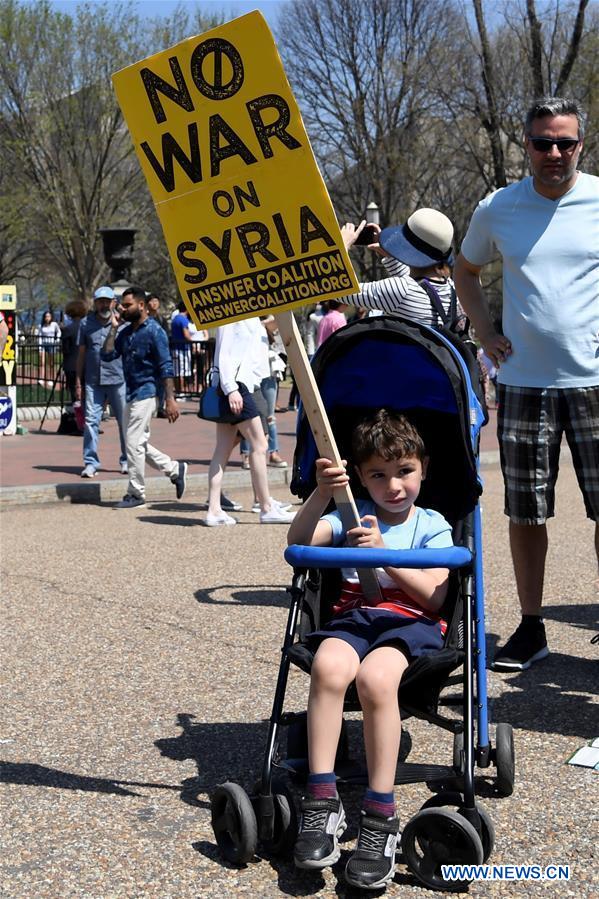 U.S.-WASHINGTON D.C.-STRIKE-SYRIA-PROTEST