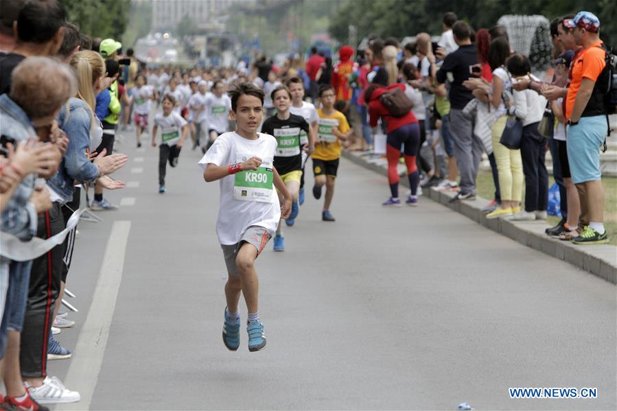 (SP)ROMANIA-BUCHAREST-HALF-MARATHON-KIDS RACE