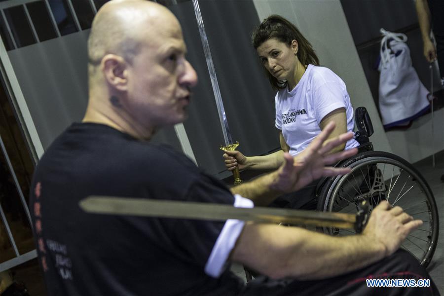 GREECE-ATHENS-DISABLED WUSHU TEACHER