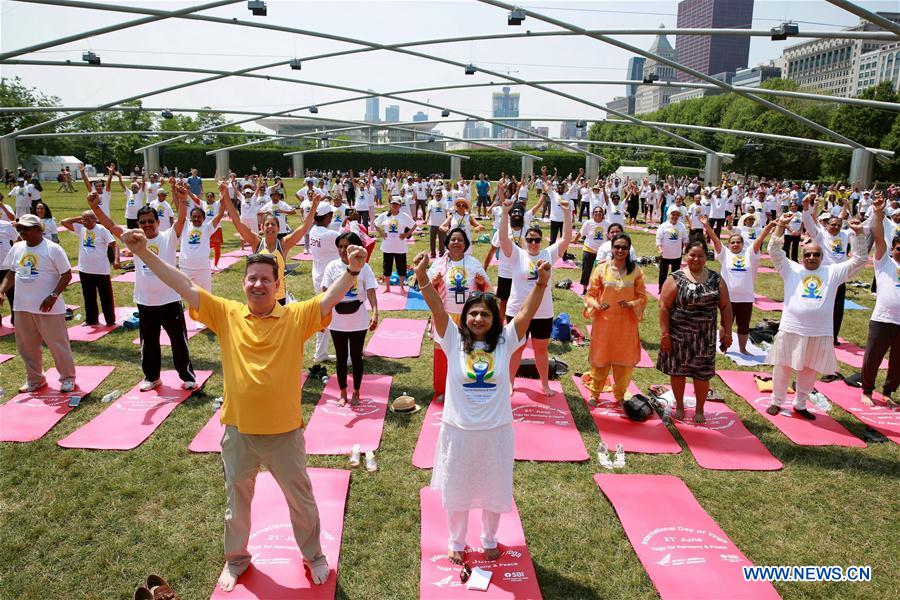 U.S.-CHICAGO-INTERNATIONAL YOGA DAY-CELEBRATION