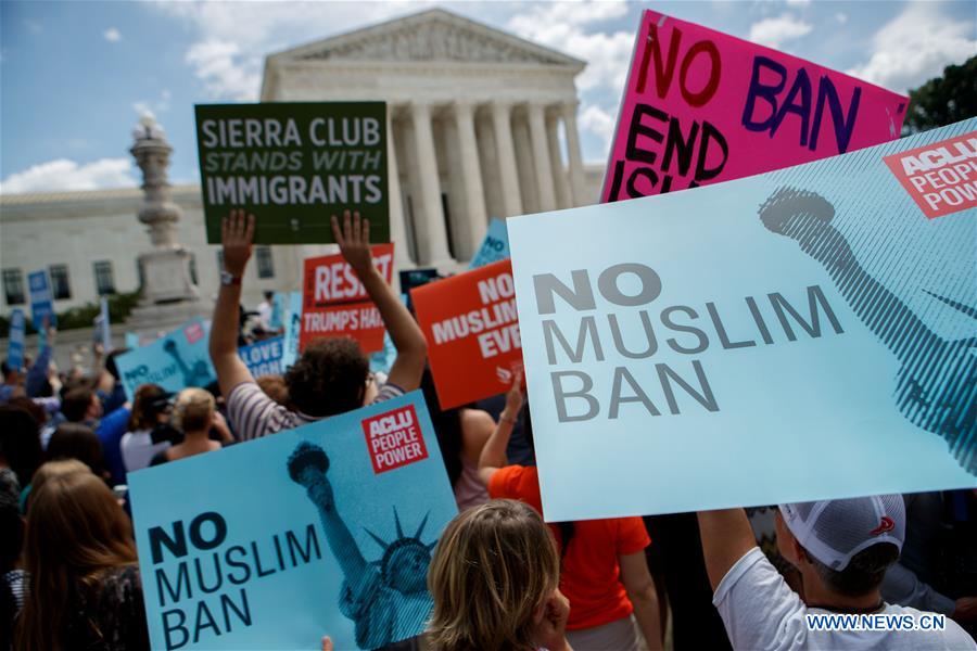 U.S.-WASHINGTON D.C.-TRAVEL BAN-SUPREME COURT-RULING-PROTEST