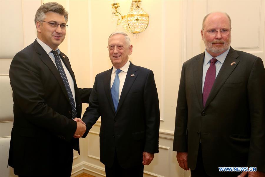 CROATIA-ZAGREB-U.S.-DEFENSE SECRETARY-VISIT