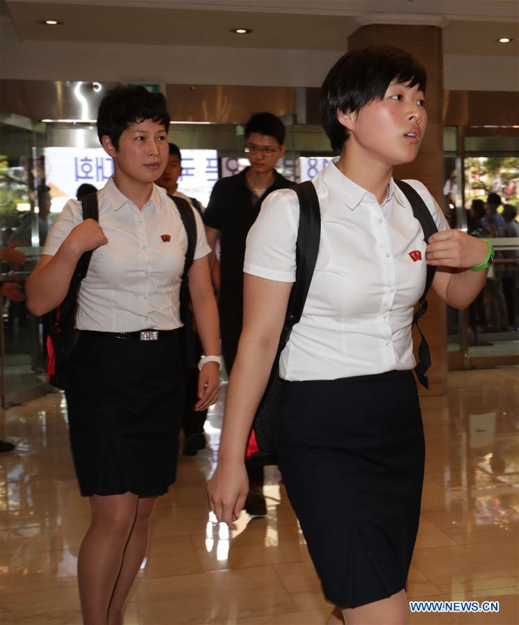 (SP)SOUTH KOREA-DAEJEON-TABLE TENNIS-DPRK TEAM ARRIVAL