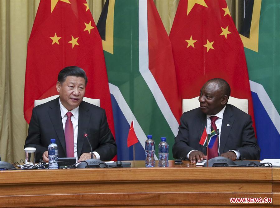 SOUTH AFRICA-PRETORIA-CHINA-XI JINPING-CYRIL RAMAPHOSA-TALKS