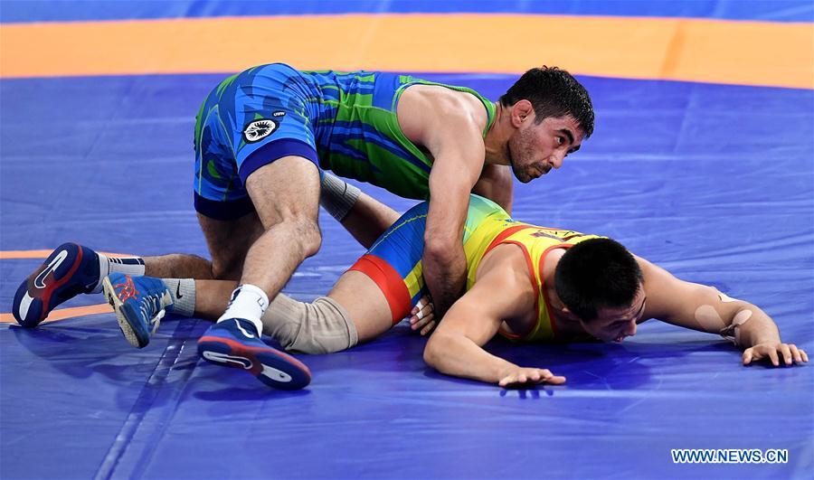 (SP)INDONESIA-JAKARTA-ASIAN GAMES-WRESTLING-MEN'S FREESTYLE 74 KG