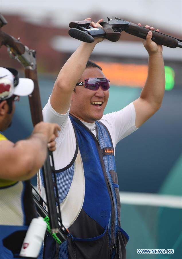 (SP)INDONESIA-PALEMBANG-ASIAN GAMES-SHOOTING-MEN'S DOUBLE TRAP