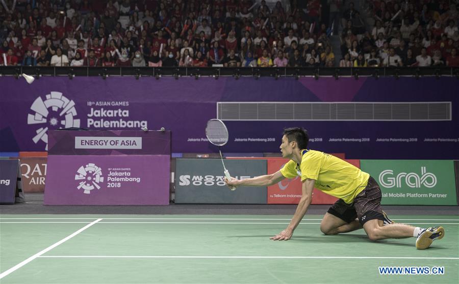 (SP)INDONESIA-JAKARTA-ASIAN GAMES-BADMINTON-MEN'S SINGLES