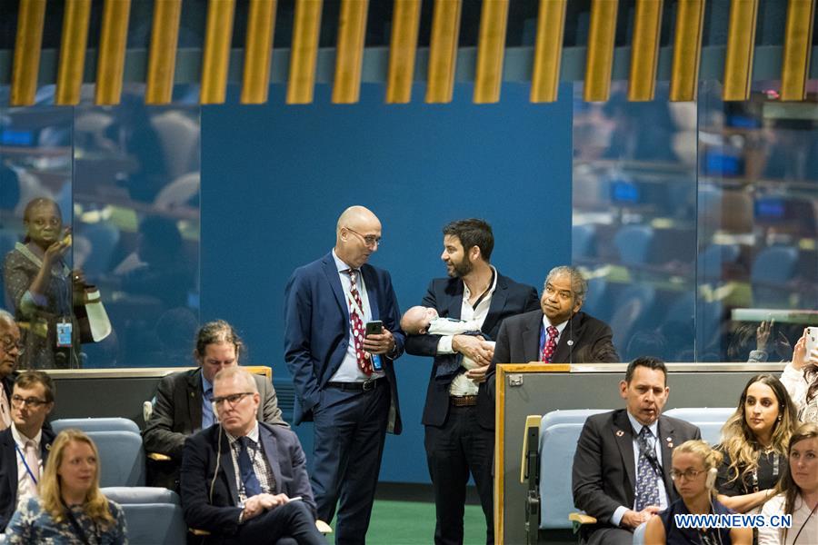 UN-73RD GENERAL ASSEMBLY-JACINDA ARDERN-BABY