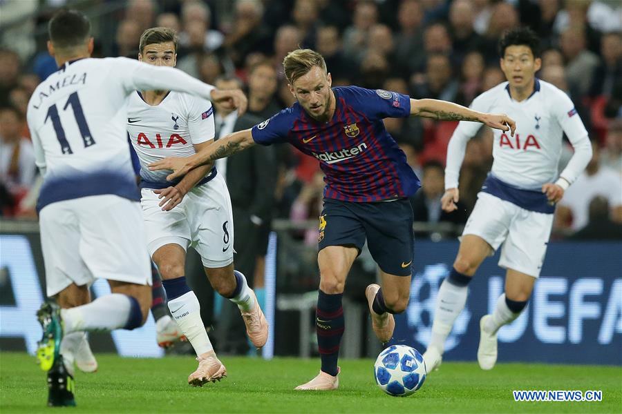 (SP)BRITAIN-LONDON-FOOTBALL-UEFA CHAMPIONS LEAGUE-TOTTENHAM HOTSPUR VS BARCELONA