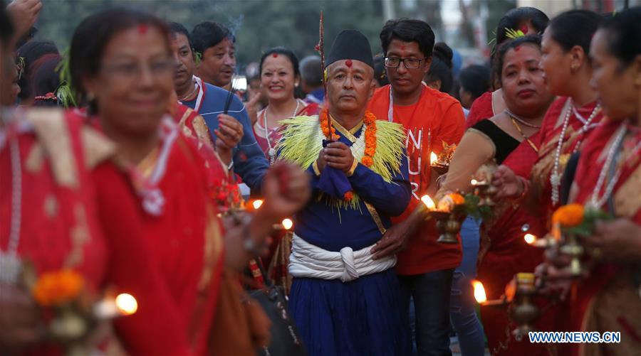 NEPAL-KATHMANDU-DASHAIN FESTIVAL-VICTORY PARADE-SWORD PROCESSION