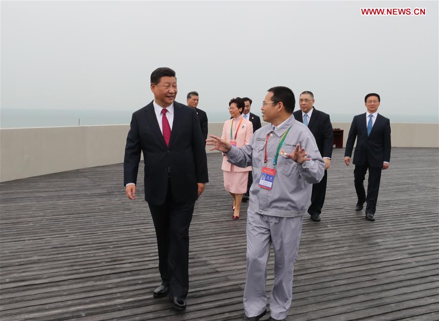 CHINA-GUANGDONG-XI JINPING-HONG KONG-ZHUHAI-MACAO BRIDGE-OPENING (CN)