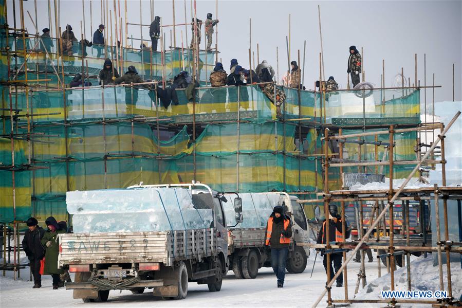 CHINA-HARBIN-SNOW WORLD THEME PARK-CONSTRUCTION(CN)