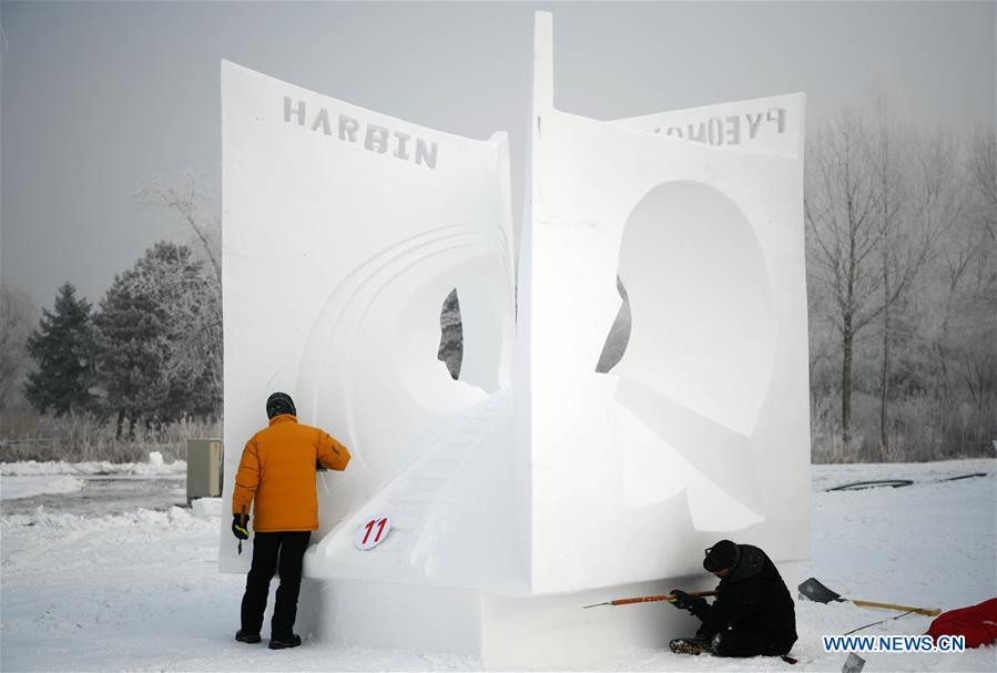 CHINA-HEILONGJIANG-HARBIN-SNOW SCULPTURE (CN)