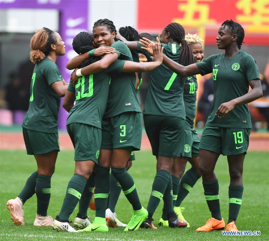 (SP)CHINA-WUHUA-FOOTBALL-WOMEN-ROMANIA VS NIGERIA