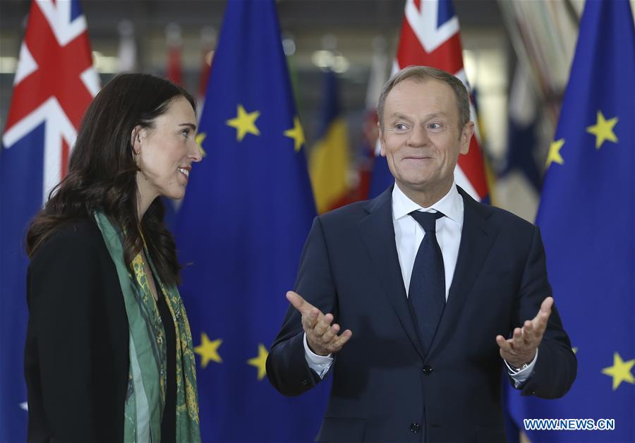 BELGIUM-BRUSSELS-EU-NEW ZEALAND-MEETING