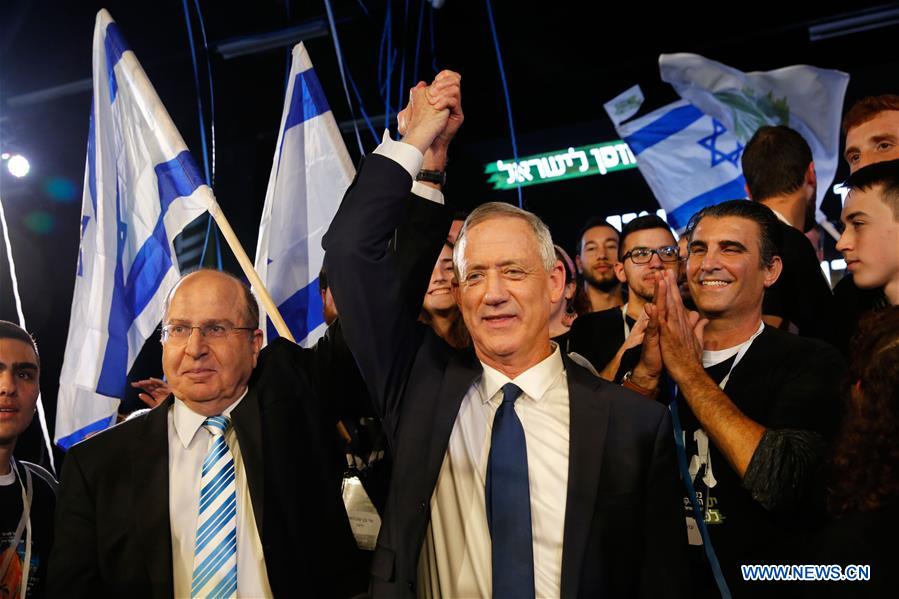 ISRAEL-TEL AVIV-ELECTORAL RALLY-BENNY GANTZ