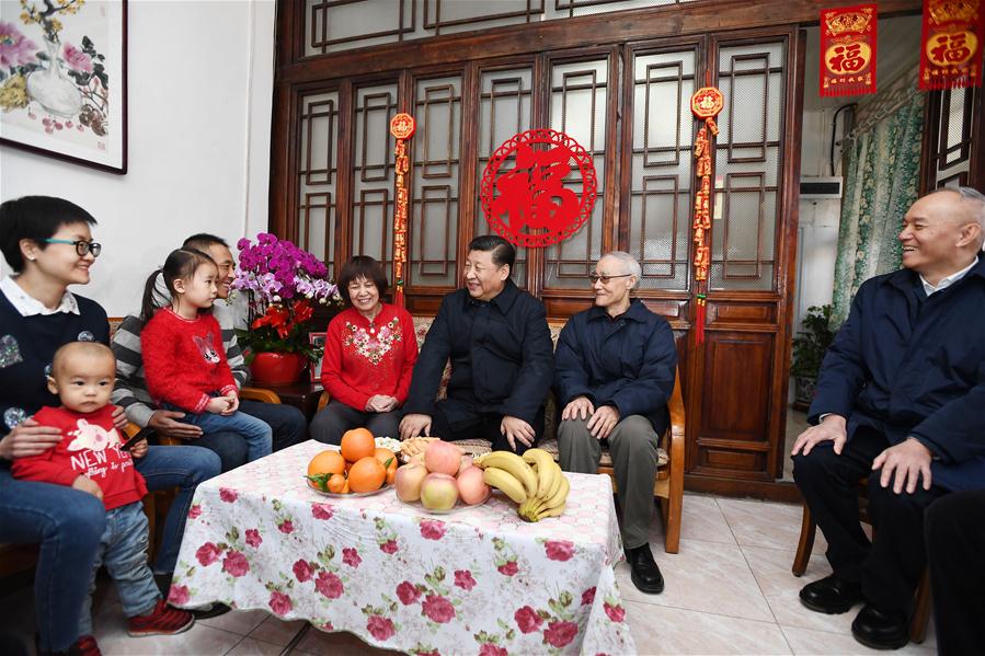 CHINA-BEIJING-XI JINPING-LUNAR NEW YEAR-VISIT (CN)