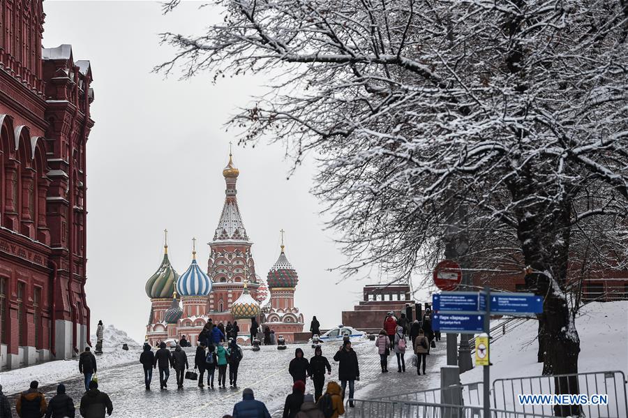 RUSSIA-MOSCOW-SNOWFALL