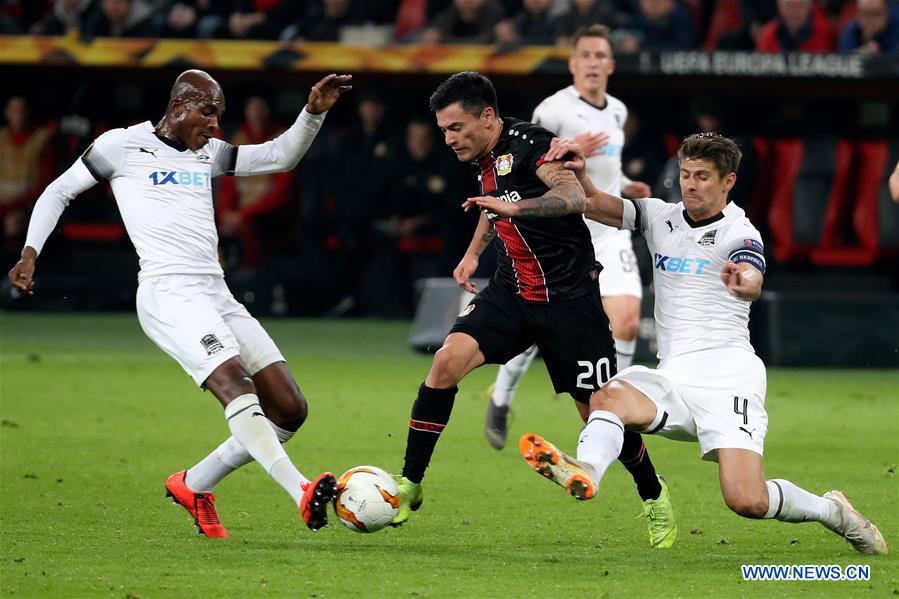 (SP)GERMANY-LEVERKUSEN-SOCCER-UEFA EUROPA LEAGUE-LEVERKUSEN VS KRASNODAR