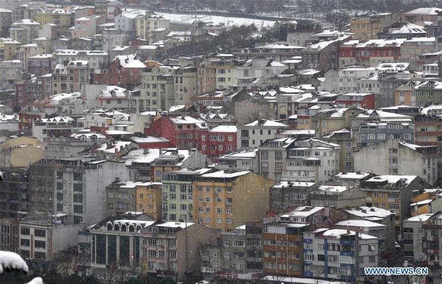 TURKEY-ISTANBUL-SNOW-SCENERY