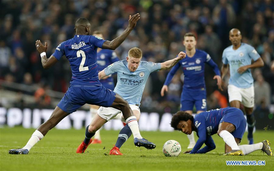 (SP)BRITAIN-LONDON-FOOTBALL-CARABAO CUP FINAL-CHELSEA VS MAN CITY