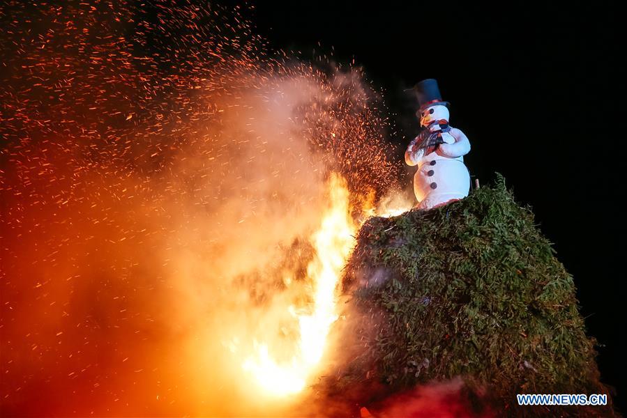 BELGIUM-NAMUR-BOUGE-"GREAT FIRE" CEREMONY