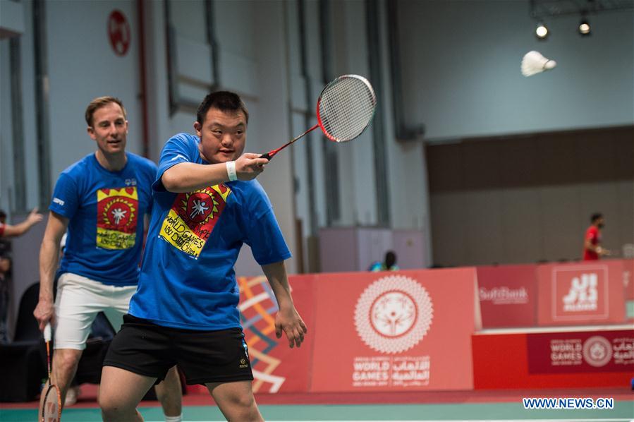 (SP)UAE-ABU DHABI-SPECIAL OLYMPICS-UNIFIED BADMINTON