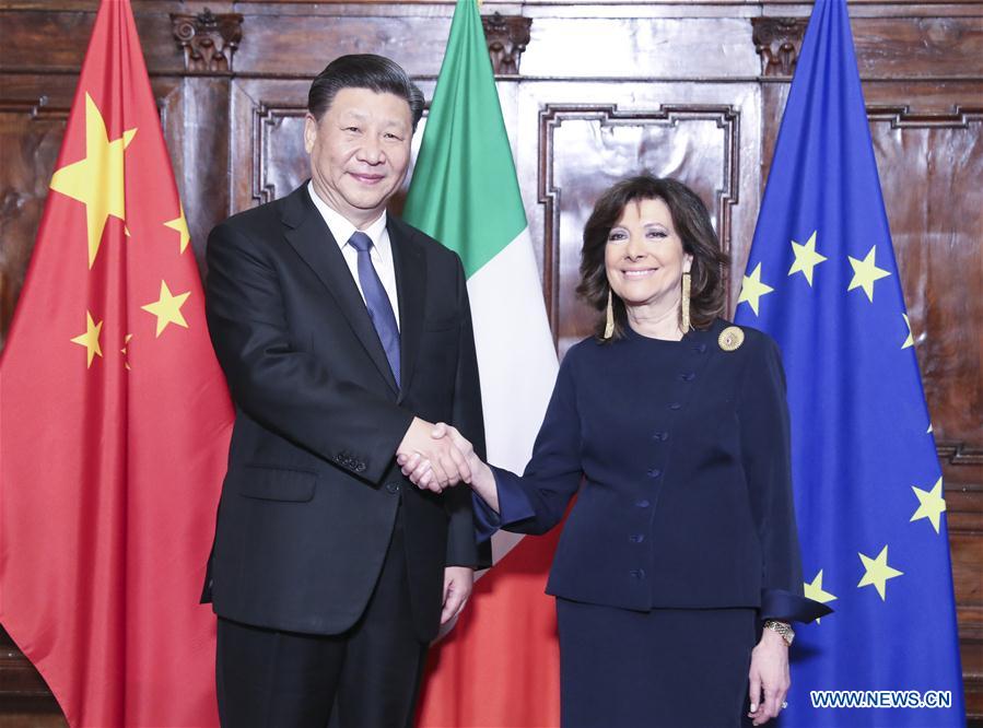 ITALY-ROME-XI JINPING-SENATE SPEAKER-MEETING