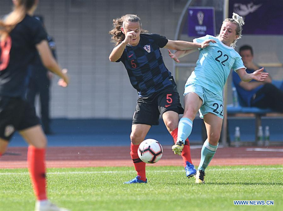 (SP)CHINA-WUHAN-FOOTBALL-INTERNATIONAL WOMEN'S FOOTBALL TOURNAMENT WUHAN 2019-3RD PLACE FINAL-RUSSIA VS CROATIA