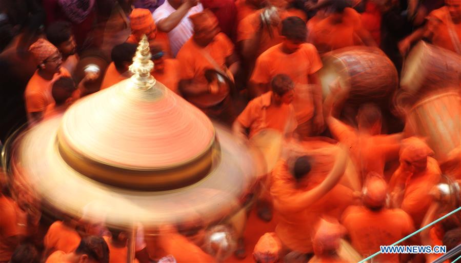 NEPAL-BHAKTAPUR-SINDHOOR JATRA FESTIVAL