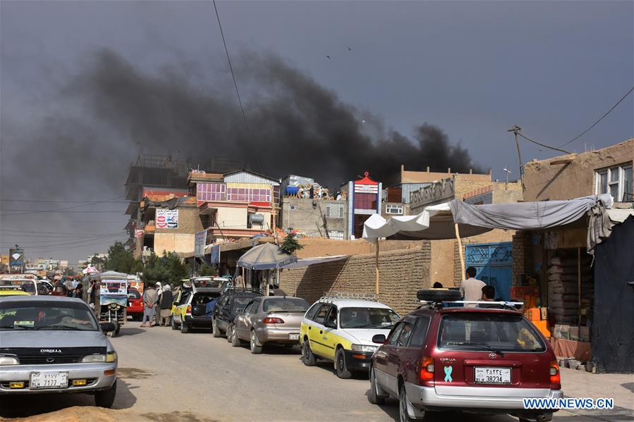 AFGHANISTAN-BALKH-MARKET-FIRE