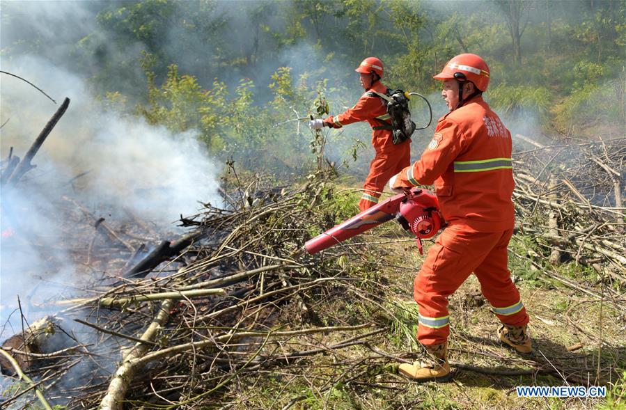 CHINA-SHAANXI-FIREFIGHTER-DRILL (CN)