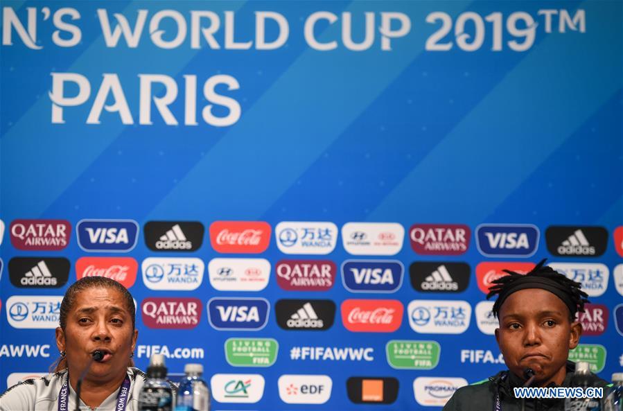 (SP)FRANCE-PARIS-2019 FIFA WOMEN'S WORLD CUP-GROUP B-SOUTH AFRICA-OFFICIAL PRESS CONFERENCE