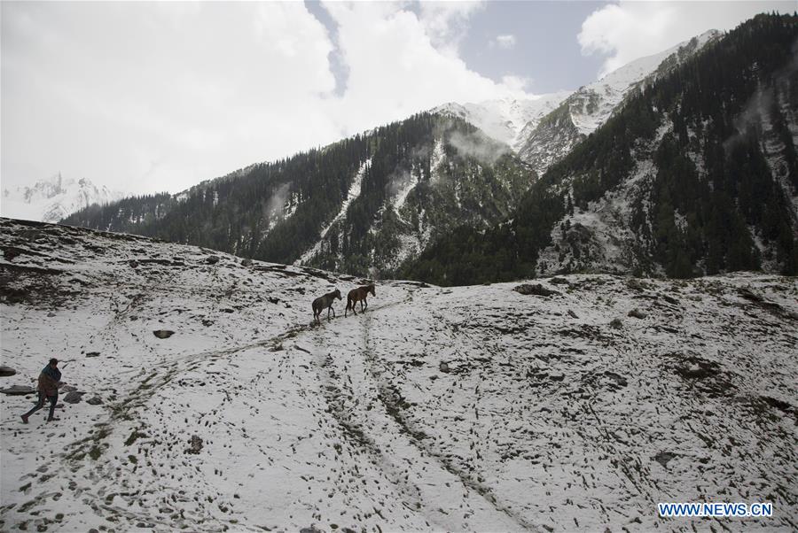 KASHMIR-SRINAGAR-SNOWFALL