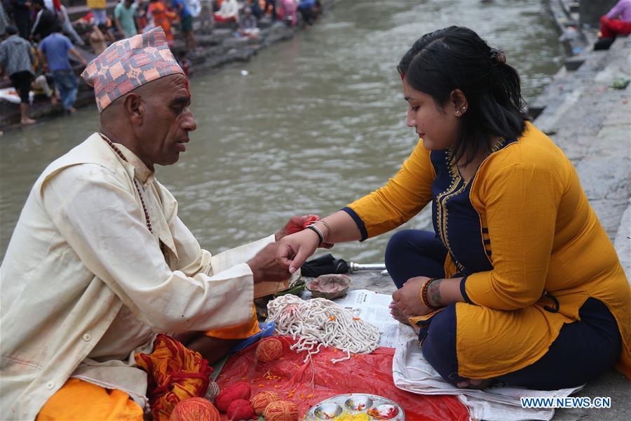 NEPAL-KATHMANDU-JANAI PURNIMA-FESTIVAL