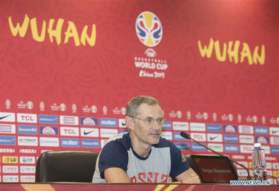 (SP)CHINA-WUHAN-BASKETBALL-FIBA WORLD CUP-RUSSIA-PRESS CONFERENCE (CN)