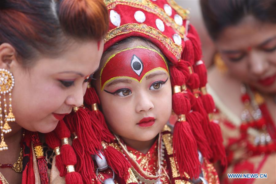 NEPAL-KATHMANDU-INDRAJATRA FESTIVAL-KUMARI PUJA