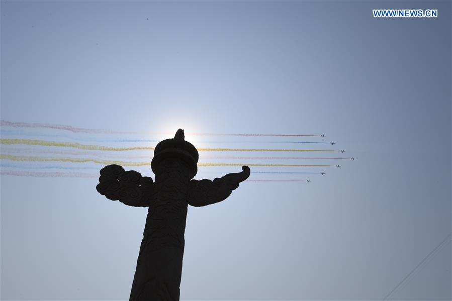  (PRC70Years) XINHUA PHOTOS OF THE DAY