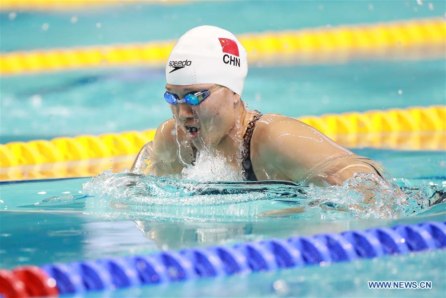 (SP)CHINA-WUHAN-7TH MILITARY WORLD GAMES-SWIMMING-WOMEN'S 50M BREASTSTROKE(CN)