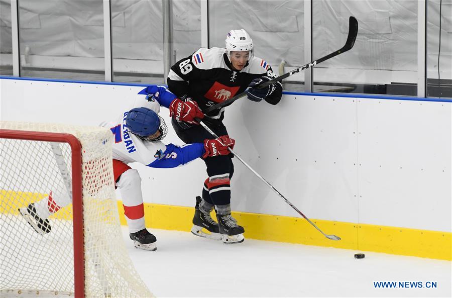 (SP)CHINA-SANYA-ICE HOCKEY-OLYMPIC QUALIFICATION-PRELIMINARY ROUND