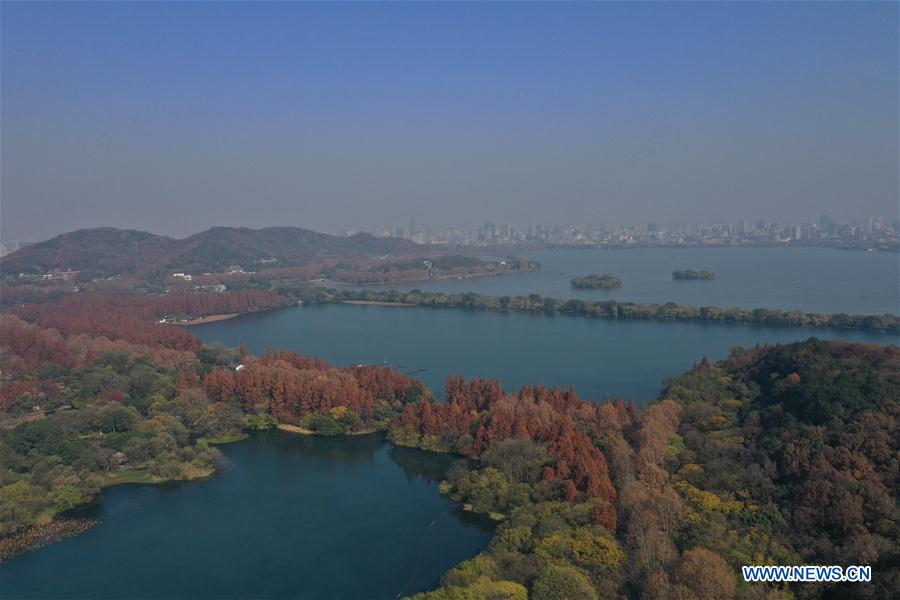 CHINA-ZHEJIANG-HANGZHOU-WEST LAKE-AERIAL VIEW (CN)